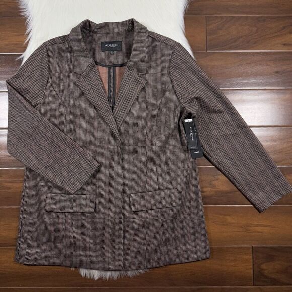 Liverpool Women's Plus Size 1X Black Brick Boyfriend Princess Dart Blazer Jacket - Picture 1 of 11